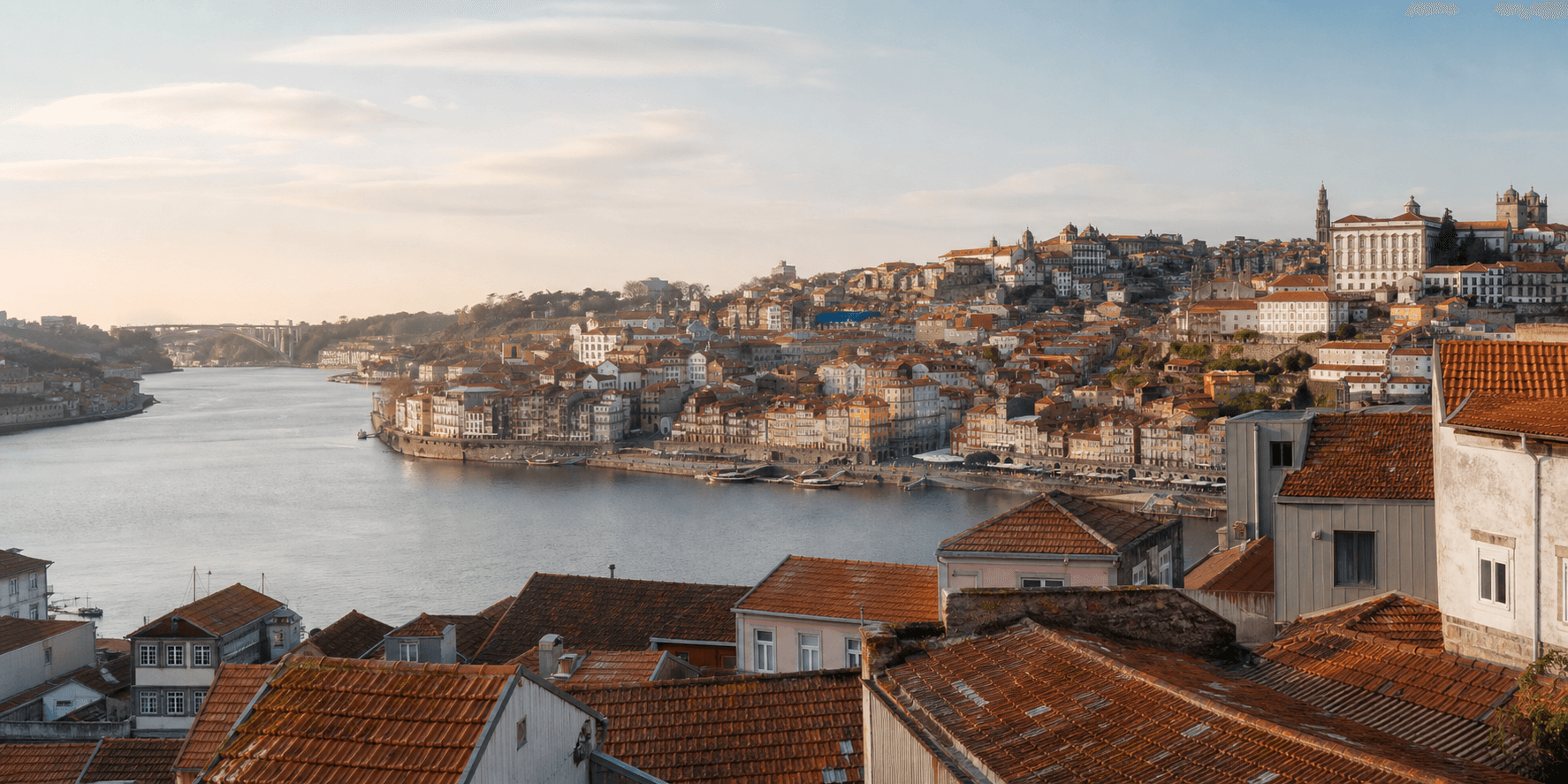 Porto rooftops beside the Douro river